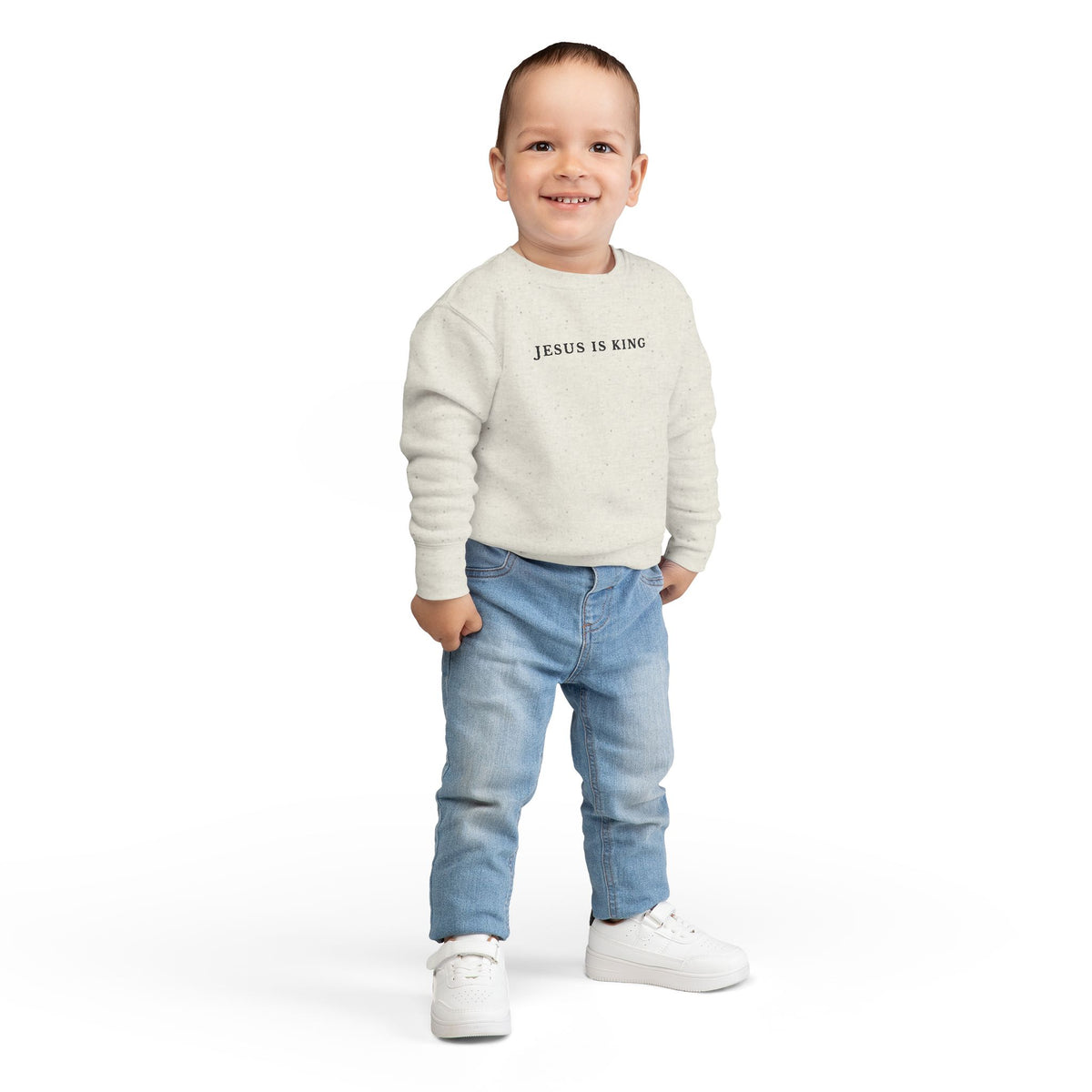 Toddler “Jesus Is King” Christian Sweatshirt