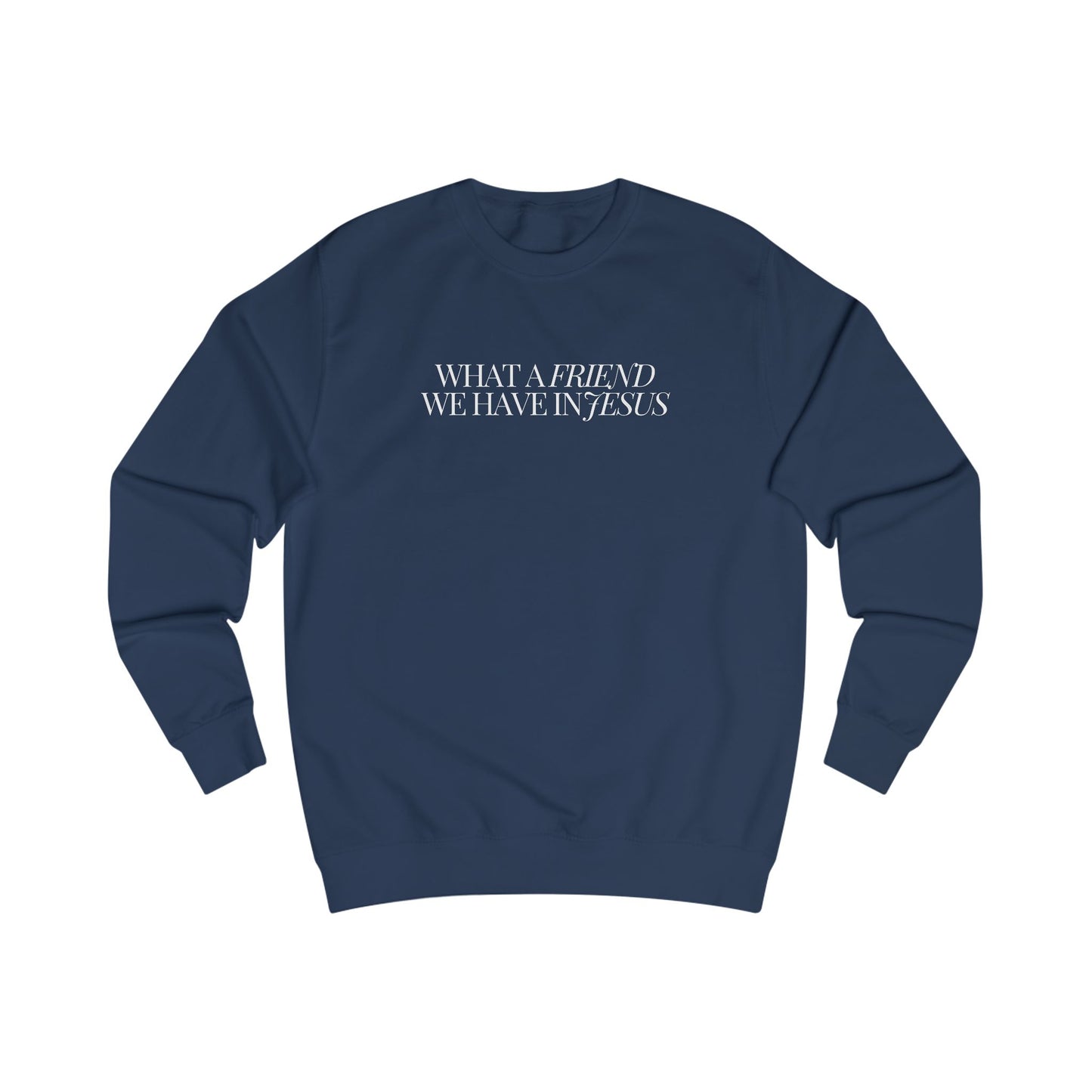 navy sweat shirt