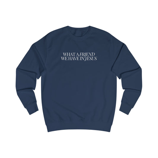 navy sweat shirt