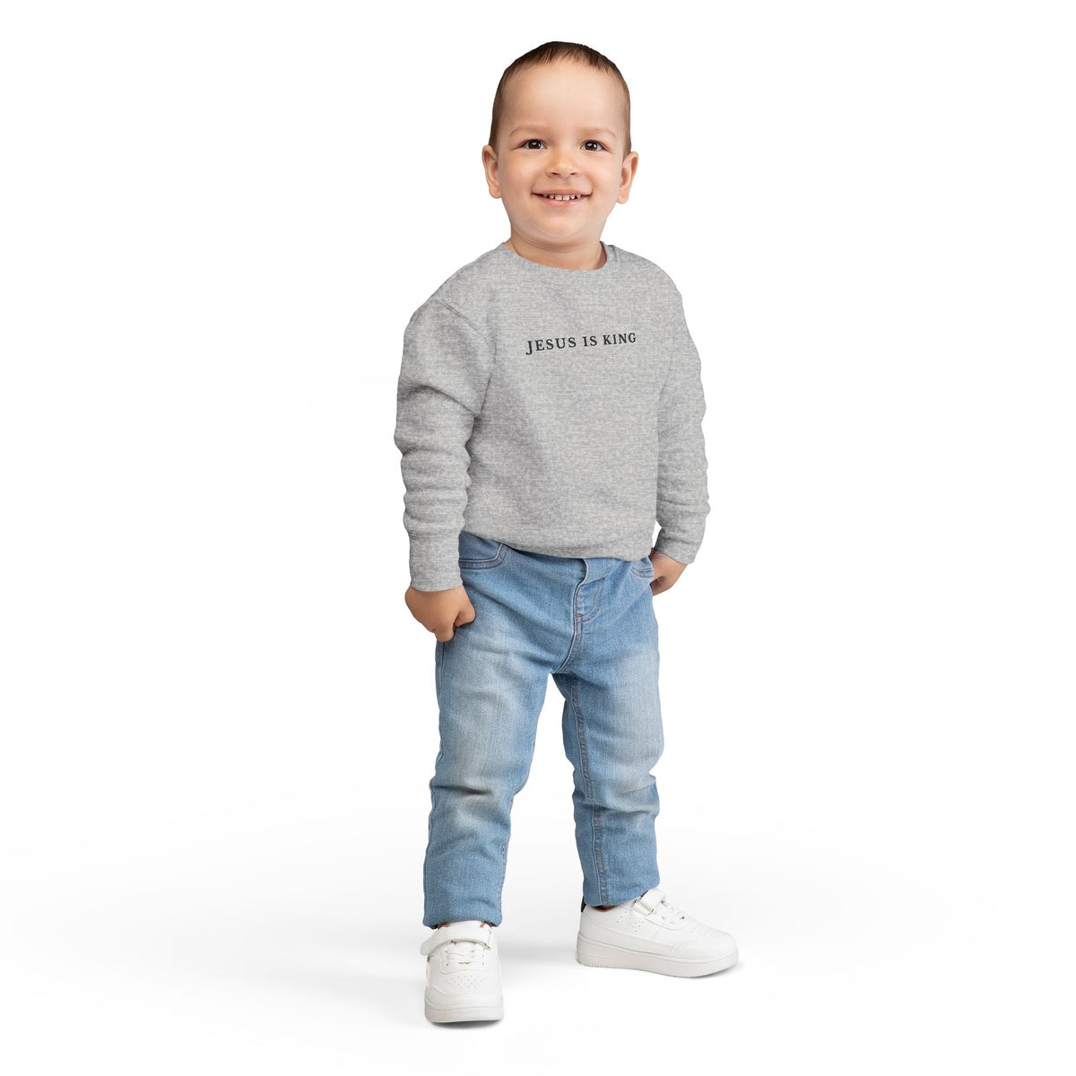 Toddler “Jesus Is King” Christian Sweatshirt