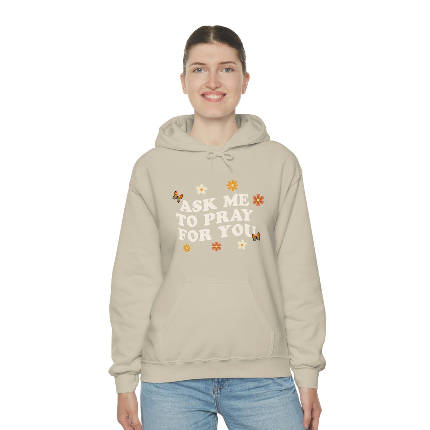 Ask Me To Pray For You - Floral Hoodie